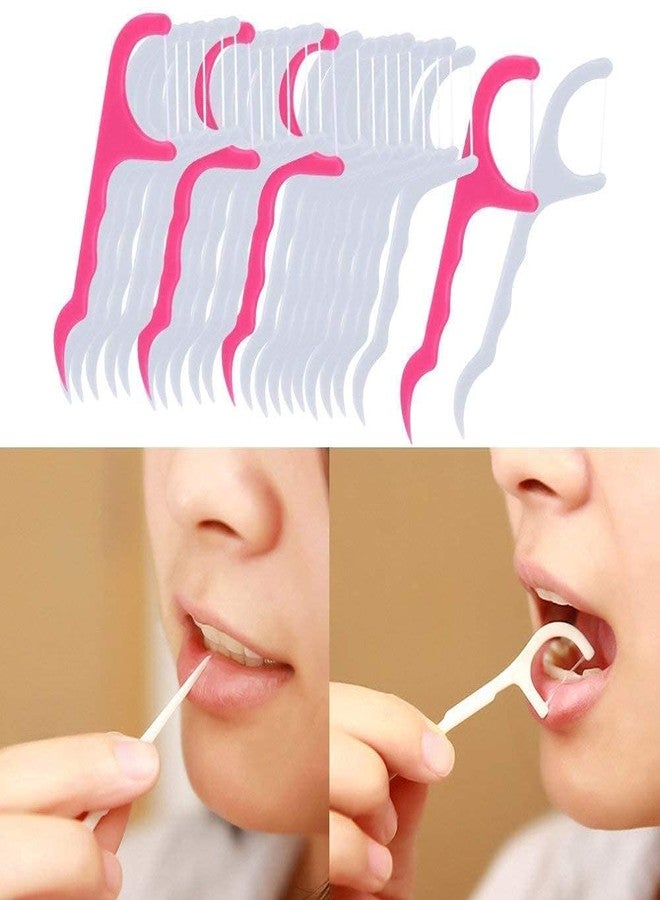 CRIYALE Dental Tooth Pick Plastic Stick With Handle Teeth Cleaners Fresh Breath and Healthy Gums | Oral Care Tooth Flossing Head Oral Dental Hygiene Brush Floss Toothpicks Mouth Cleaning Tool (80pcs) - Image 4